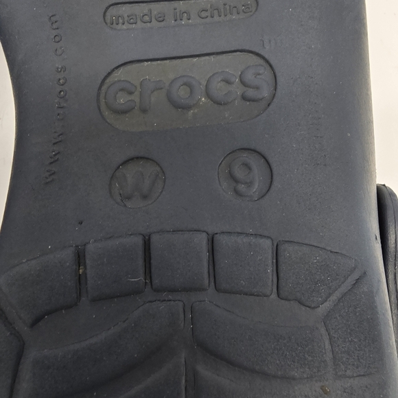 Crocs Shoes Women 9 Cleo II Double Strap Slingback Sandals Navy Blue - Picture 3 of 9